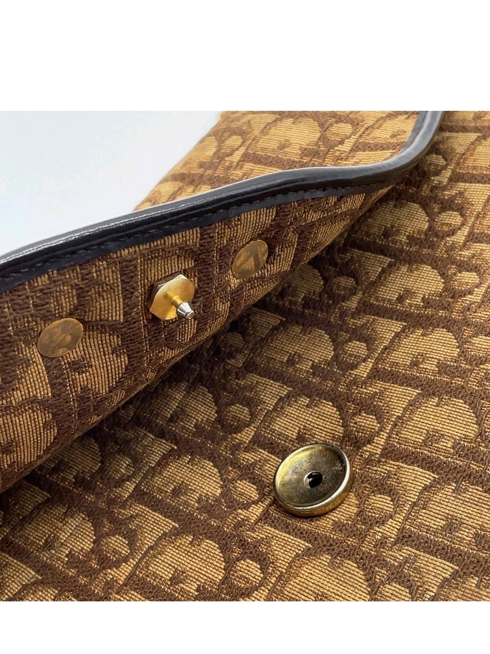 Dior Brown Monogram Chain Shoulder Clutch - Picture 7 of 11